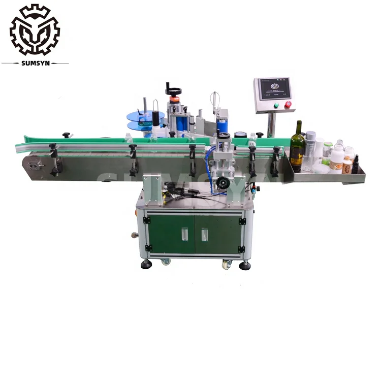 
Factory price Automatic round bottle labeling machine for gallon red wine bottle paint bucket pail cans jars labeling 