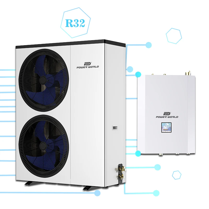Wholesale R32 Low climate split type heat pump hvac heating cooling hot water heating pump station