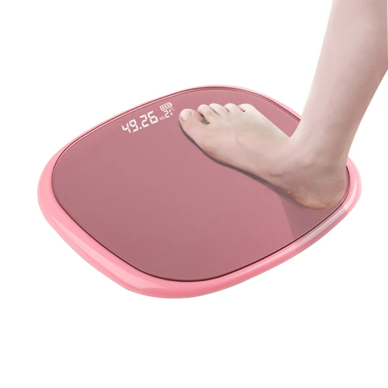 Electronic Digital Display Glass Screen OEM White Black Body Weight Fat Analysis digital smart scale