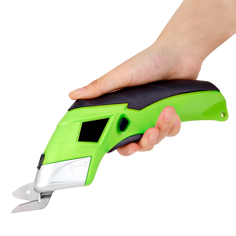 Cordless Steel Electric Scissors Handheld DIY & Industrial Grade Cloth Cutting Tool with Battery Power Source
