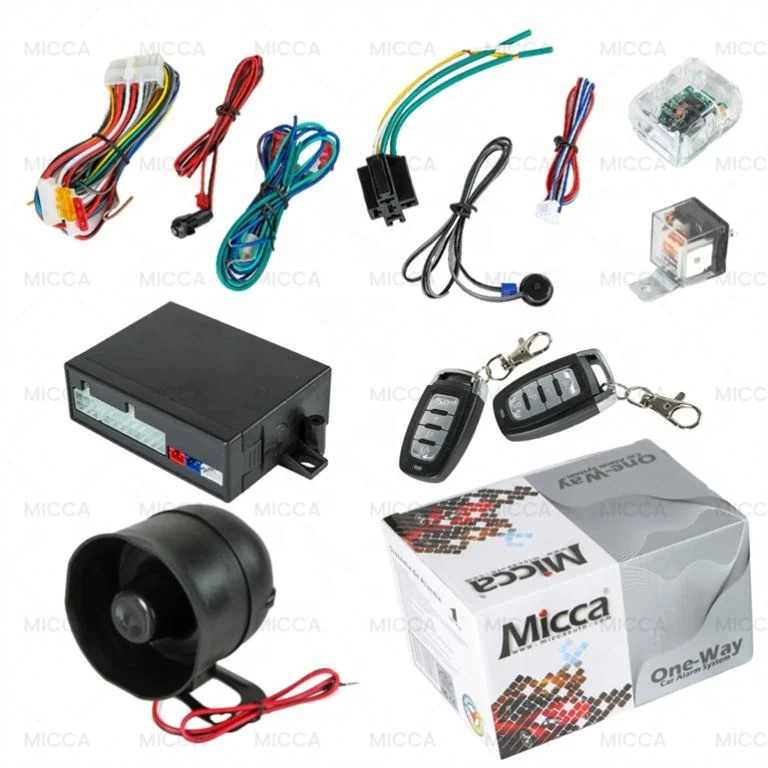 Popular 12V Universal One Way Car Alarm With Hopping Code Rolling Code Trunk Open Remote Control Car Alarm Security System