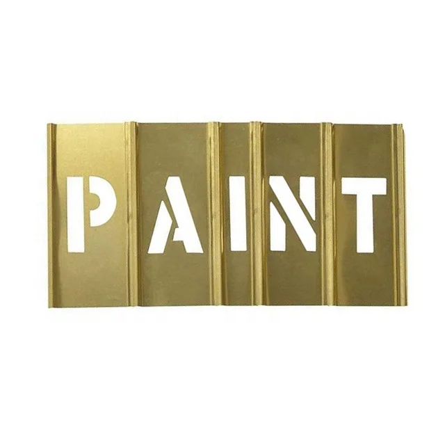 Brass Interlocking Stencil Letter and Figure Set For Paint