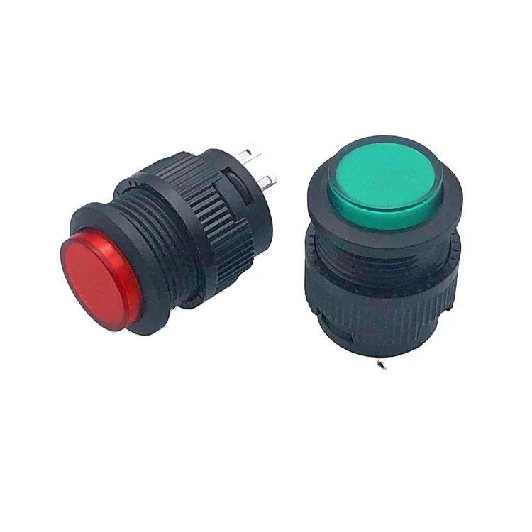JTELE 10mm locked push button switch,rgb led push button switch,tri-led push button switch
