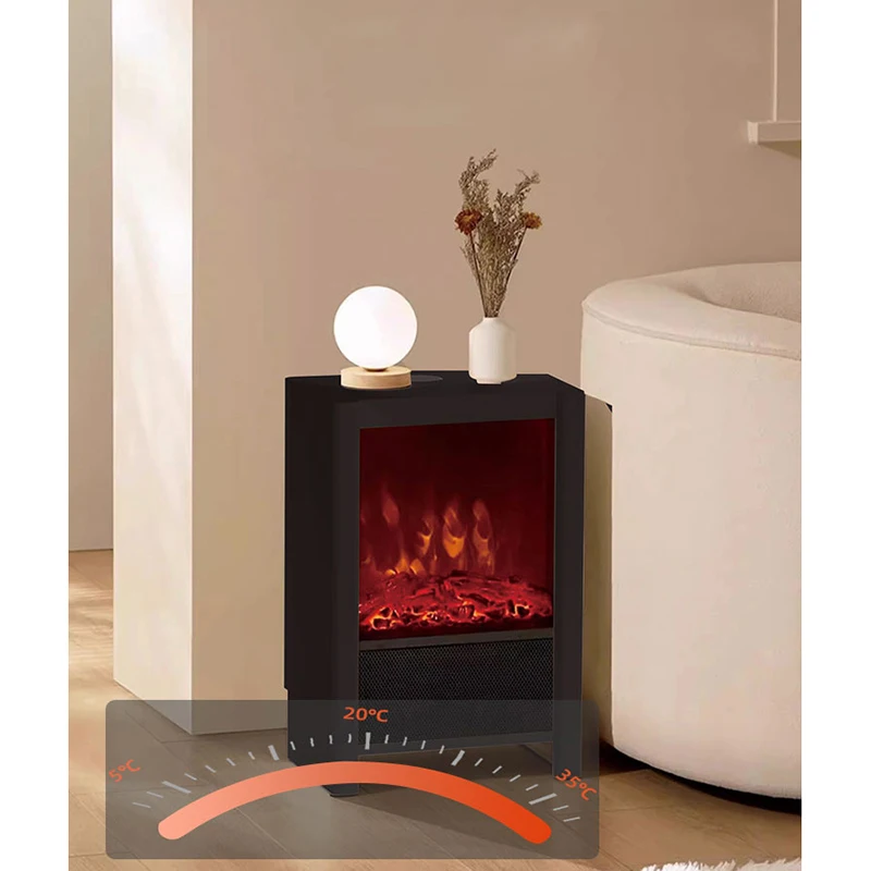 2000W Electric Fireplace Insert with LED Decorative and Adjustable Flame Brightness for Household or Hotel Use