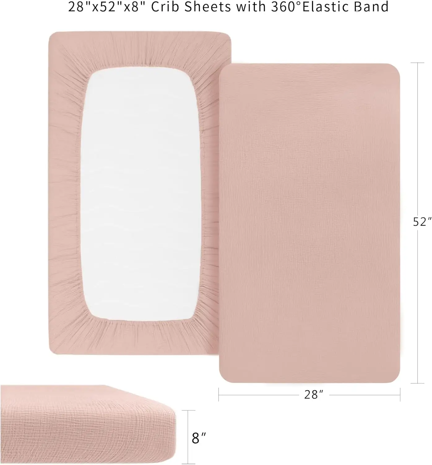 CPC stocks disposable organic cotton bamboo microfiber muslin fastener deep baby mattress bed crib fitted sheets for girls