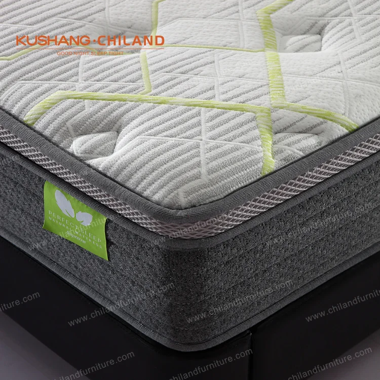 Luxury Euro Top Natural Latex Sleep Well Bed Matress Custom Full Size Pocket Coil Spring Gel Memory Foam Hybrid Mattress