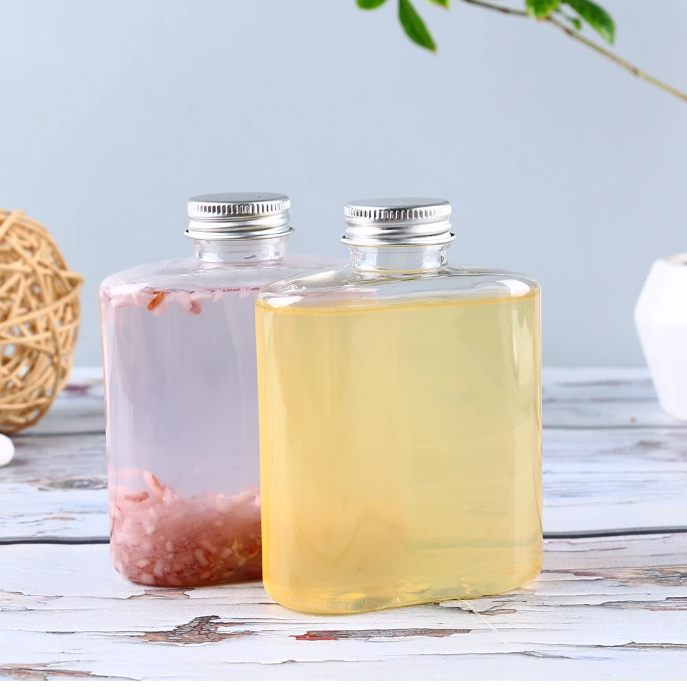 Пустые прозрачные пластиковые одноразовые контейнеры для молока напитков сока жидкости бутылки с алюминиевой крышкой 17 унций 20 22 унции