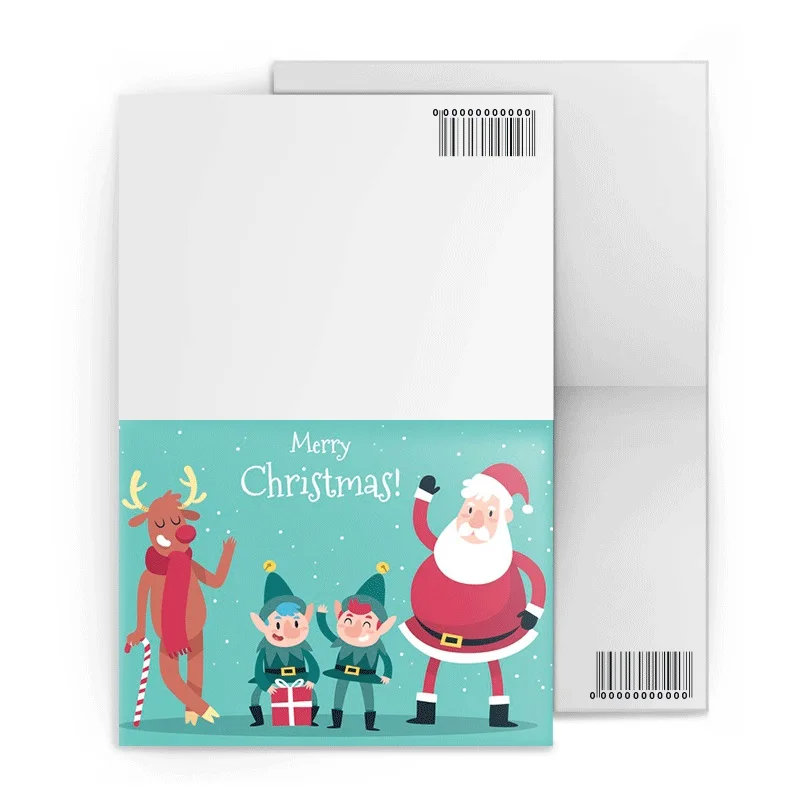 Custom 5x7 inches  Christmas 3d greeting card with 0.6mm PET for holiday gifts
