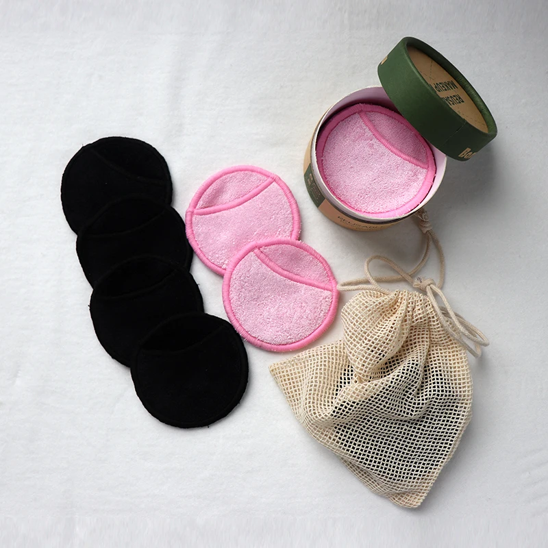 Waste Cotton Rounds Washable Bamboo Reusable Cotton Pads Face Makeup Remover Pads