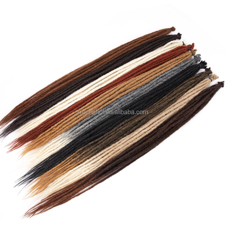 Brown Handmade Dreadlocks Hair Extensions 36 Inch Crochet Braids Maya Hip-Hop Synthetic Dreads Crochet Braiding Hair