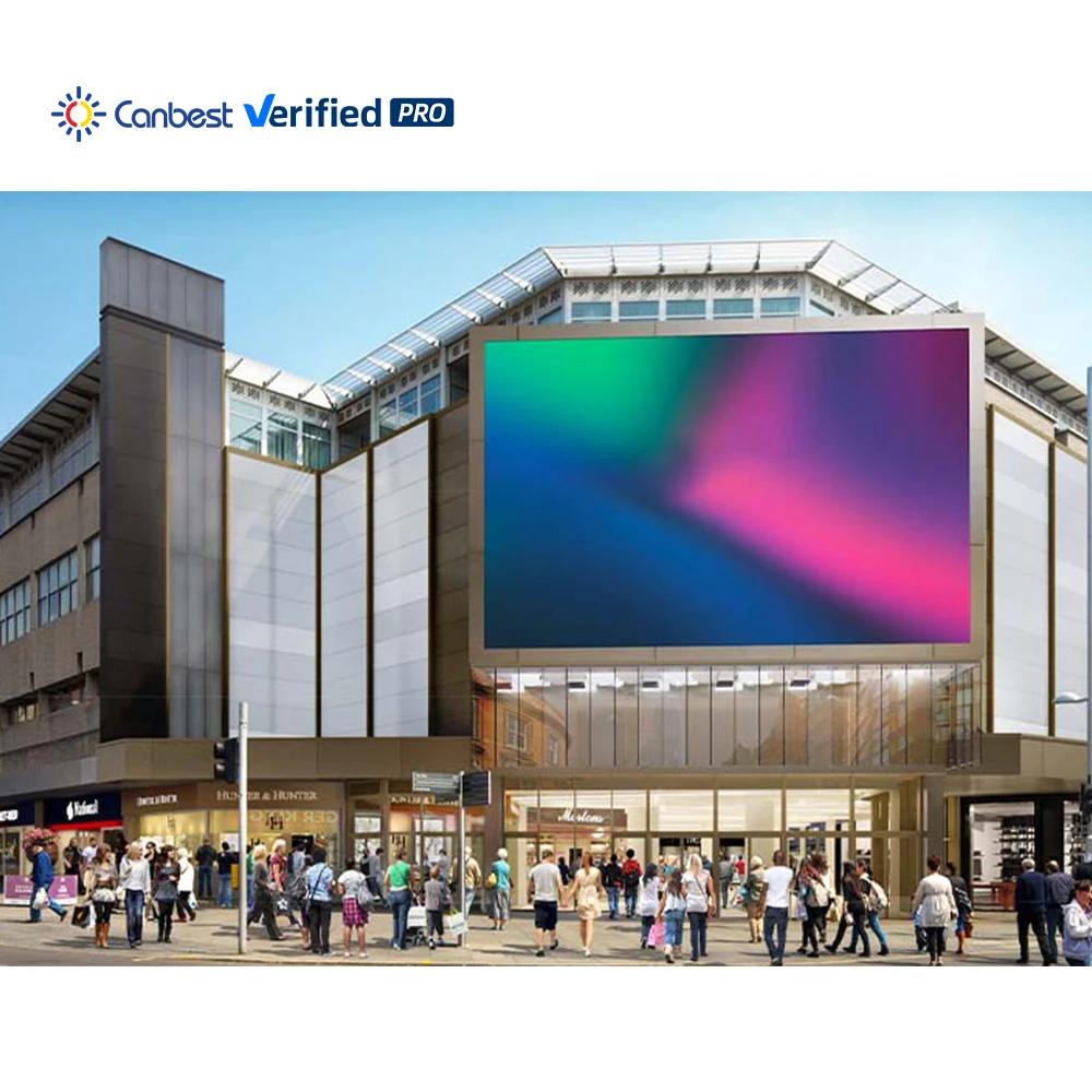 Outdoor P10 Fixed Advertising Wall Mount Led Display For Buildings Street Pole Led Screen Airport Commercial Building Led Board