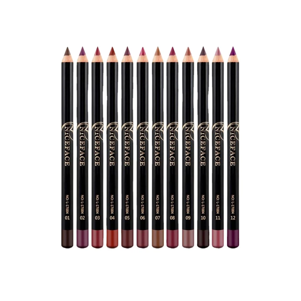 NICEFACE12 Color Nude Matte Lipstick Pen Modification Lasting Waterproof Not Blooming Lip Liner