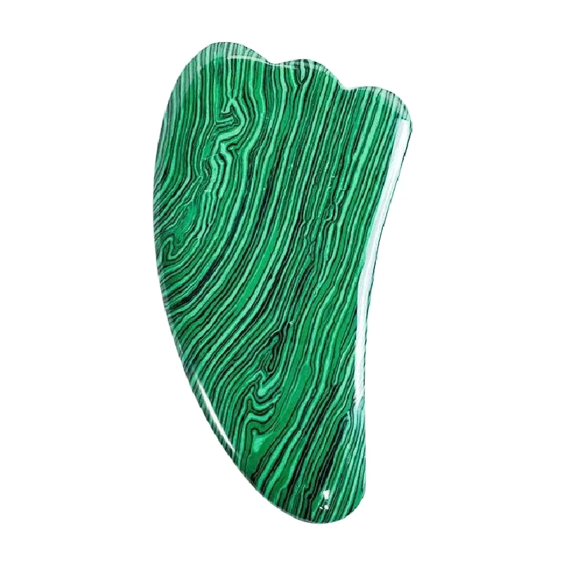 Массажный инструмент для гуаша из Нефритового камня Syn Malachite