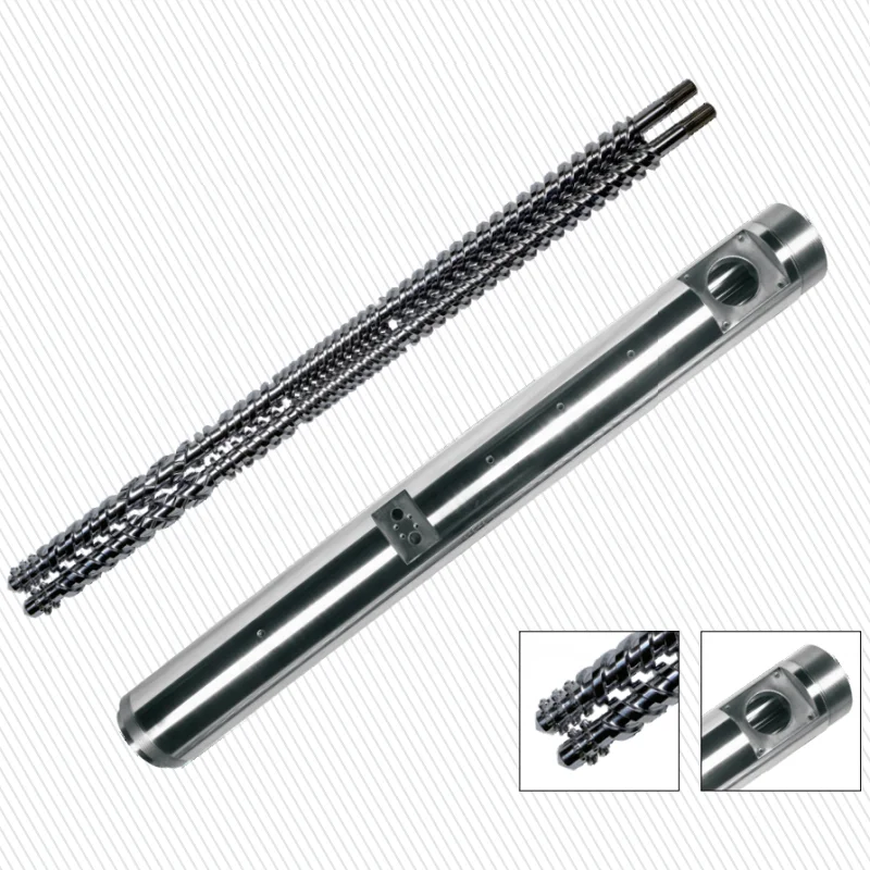 Single extruder screw and barrel for injection molding machines