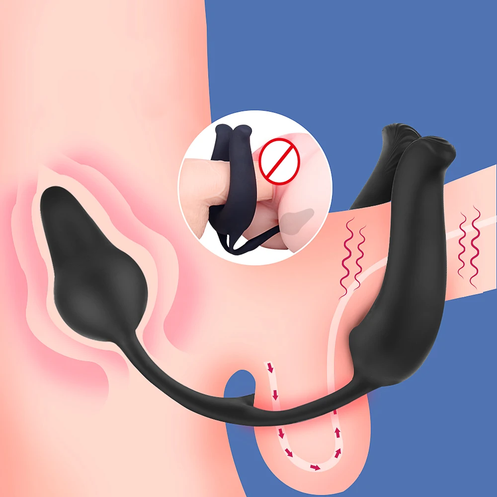 S-hande new electric man prostate massager cock vibrating penis ring anal plug anal massager for mature women orgasm