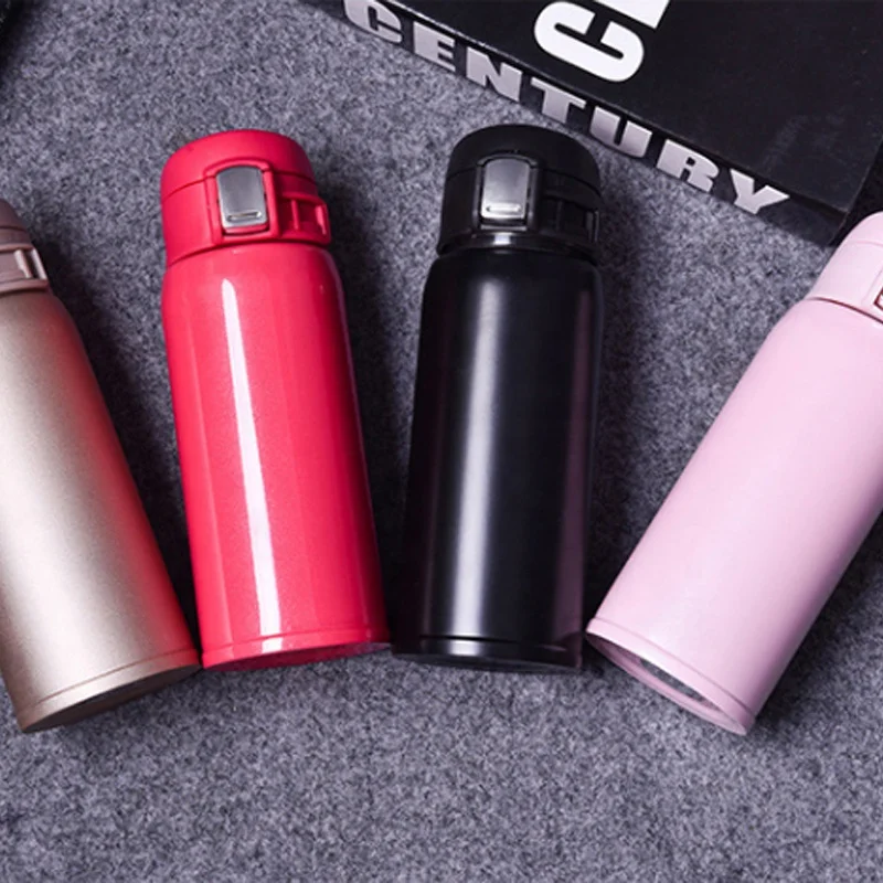Customize 500ml White Nordic Smart Thermal Water Bottle Stainless Steel Vacuum Flask