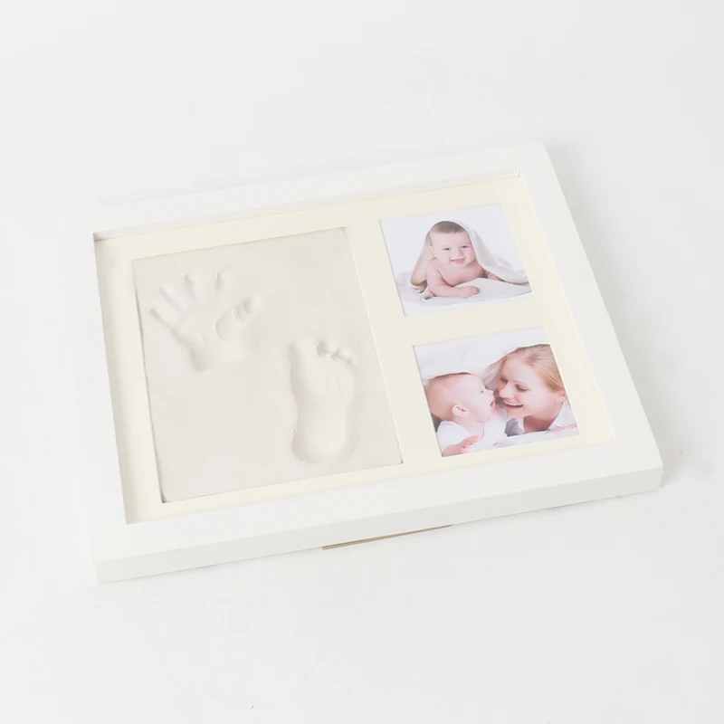 Capture Milestone Moments with Safe Clay, Stencil Set and Wood Frame |Perfect Newborn Gift for Baby Showers