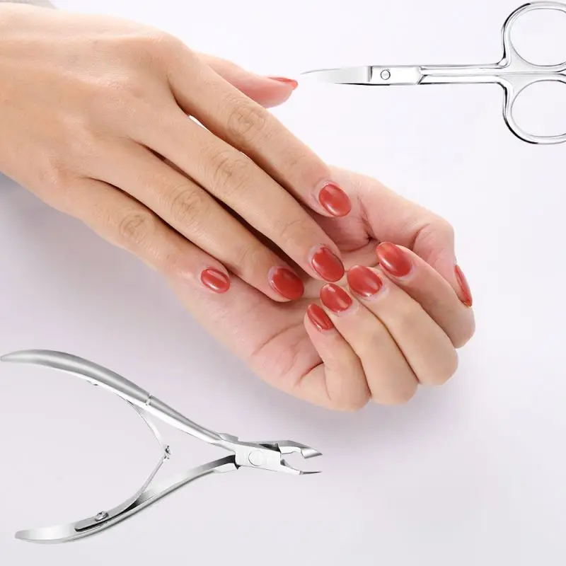 Beauty Fast Shipment Portable High Quality 3.5mm Thickness Eyebrow Beauty Curved Cuticle Manicure Nail Scissors