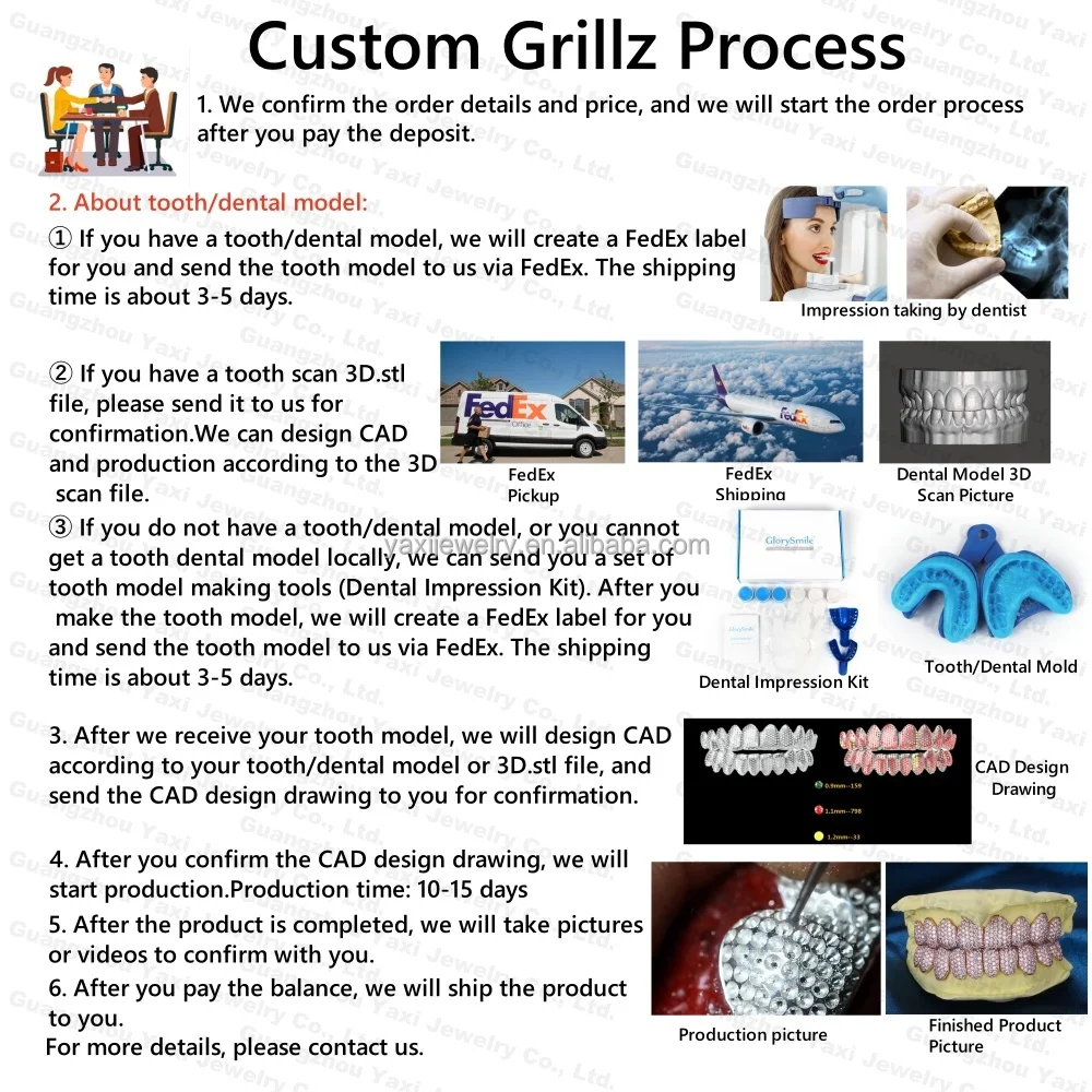 Factory Custom S925 Silver 10K 14K 18K Solid Rose Gold Grillz Teeth Iced out VVS Moissanite Lab Natural Diamond Grillz for Teeth