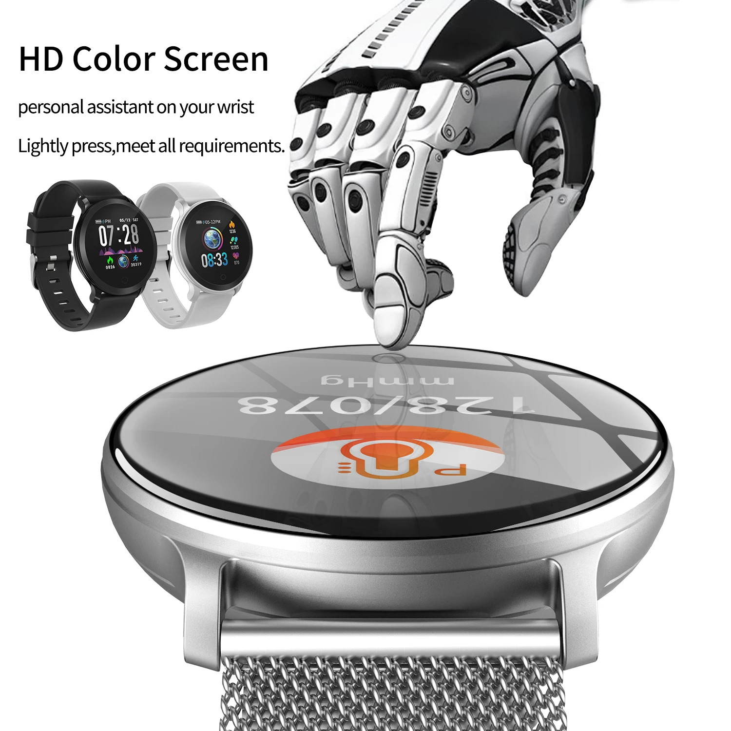 LIGE 2021 Новый смарт-часы для мужчин полный сенсорный экран спортивные IP68 водонепроницаемые часы Смарт-часы для фитнеса