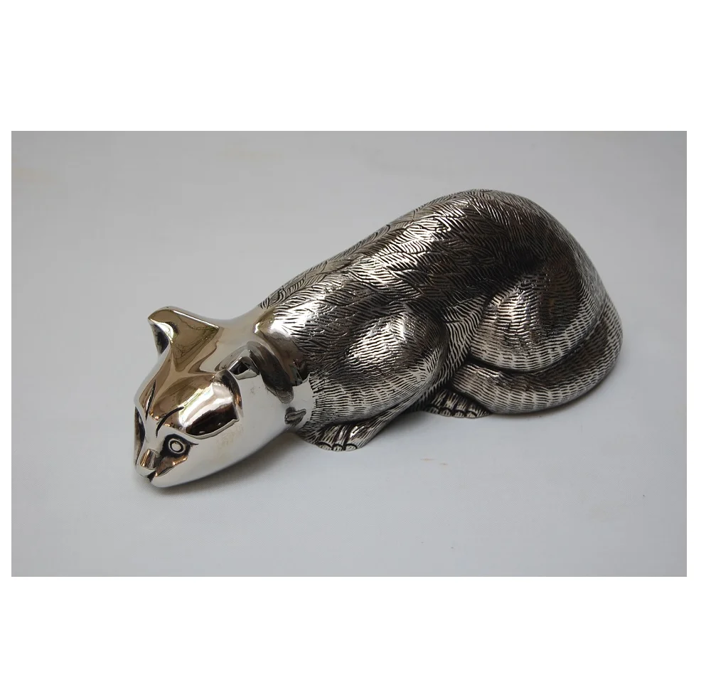 Hot Selling Supplier Brass Cremation Cat Urn Black Color