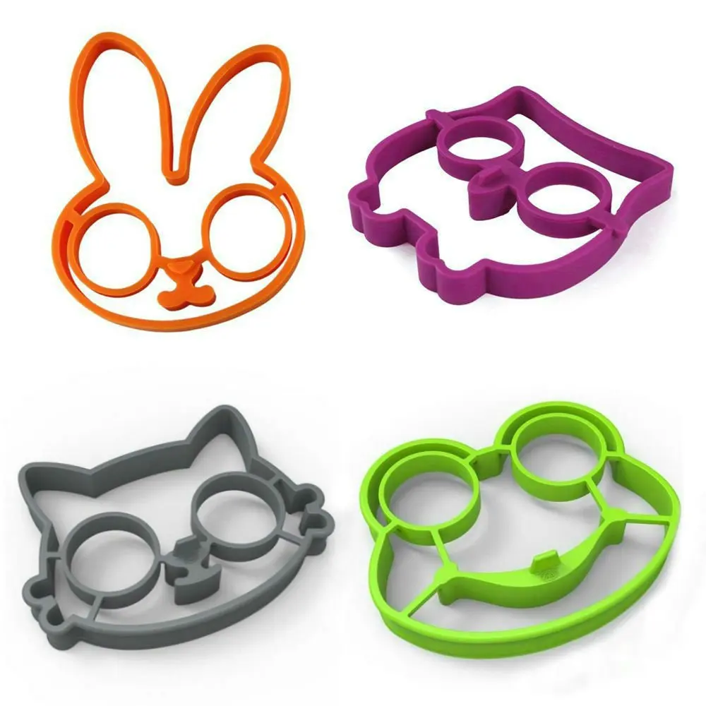 Silicone Fried Egg Ring Mold Reusable Non Stick Silicone Fried Egg Molds Pancake Rings