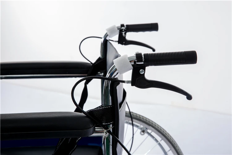 Folding Detachable Stable Hand Manual Operation Hand Brake Commode Wheelchair for Patients