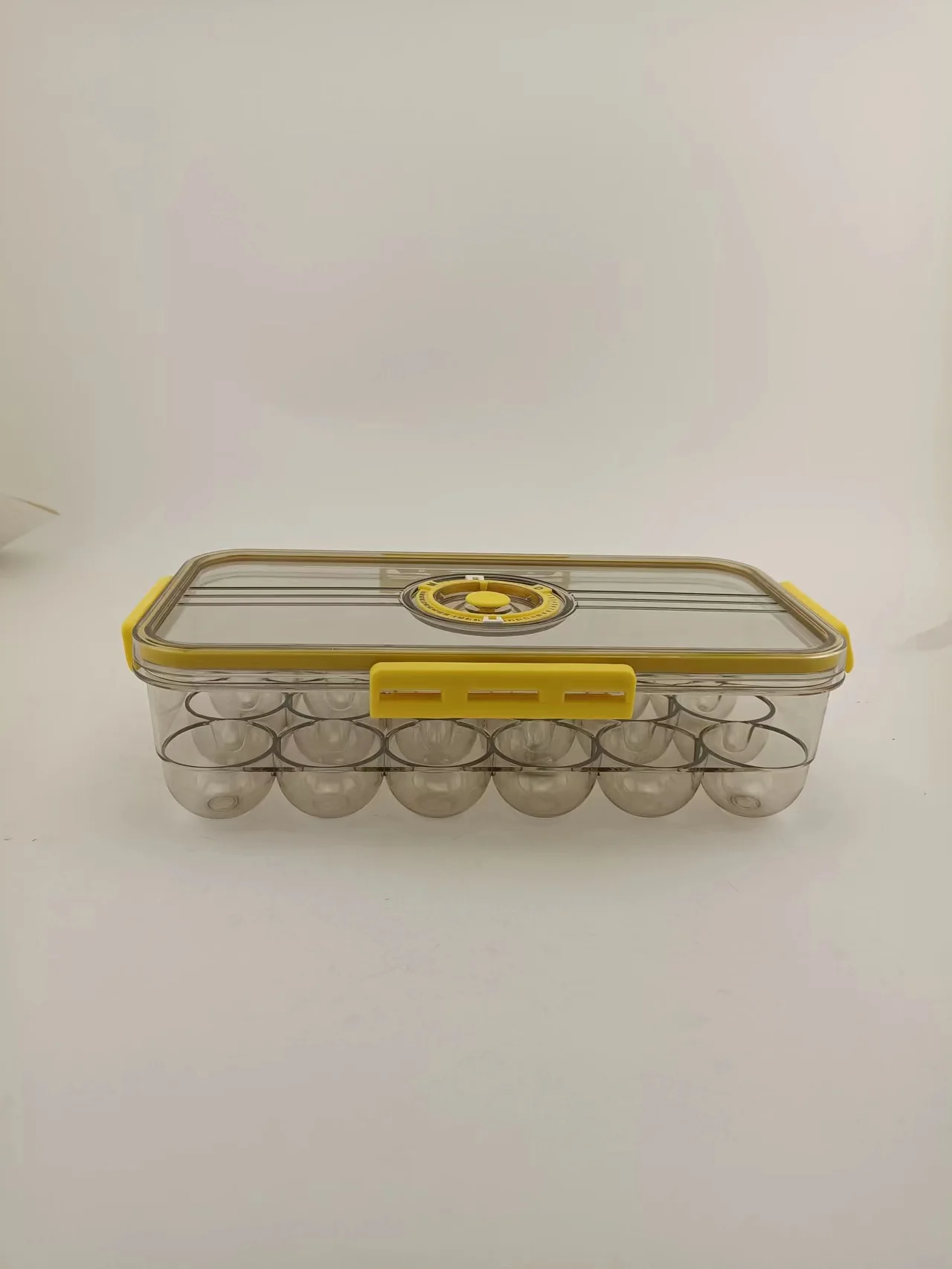 Egg Storage Holder Container For Refrigerator Recordable Time Egg Trays Box Holder 18 Grid Eggs For Kitchen Fridge