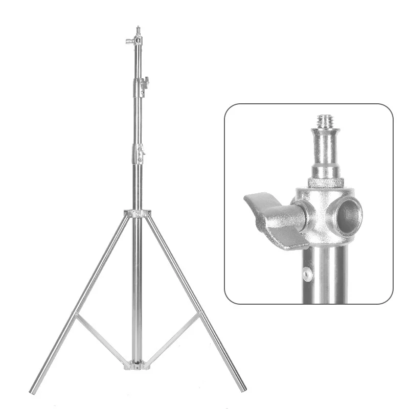 Professional 2.85m Tripod Stand LED Ring Light Camera Phone Video Studio Photography Light Soft Box Stainless Steel Tripod