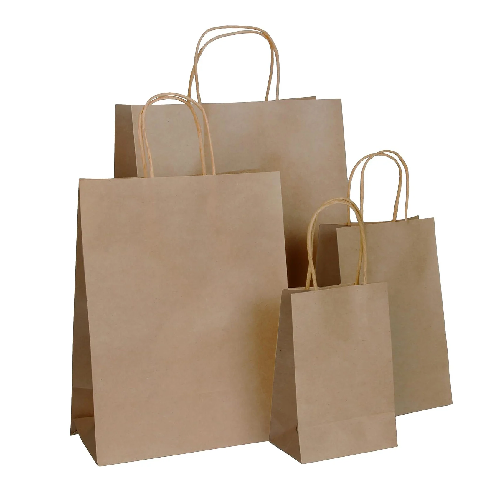 Custom Cheap Shopping Gift Party Biodegradable Tote Mini Size Brown Small Paper Bags With Your Own Logo