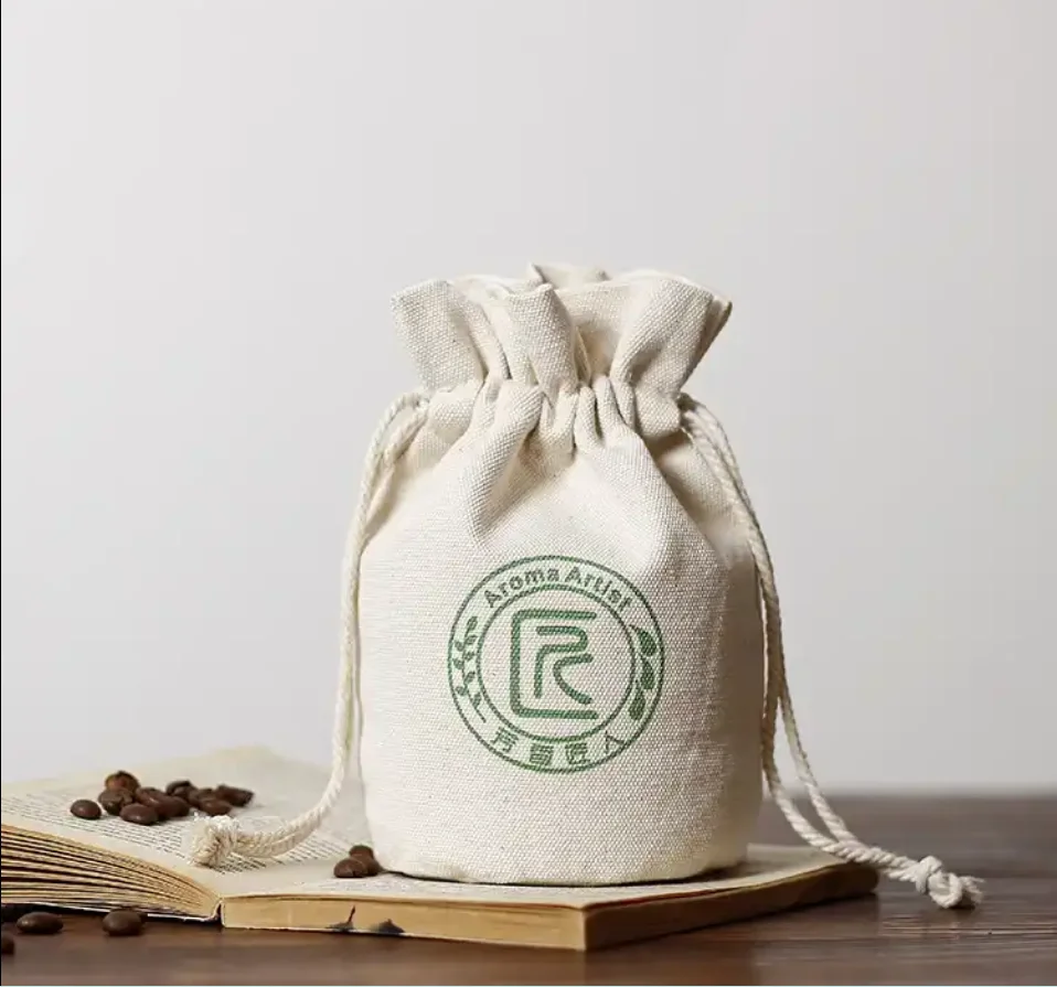 Natural Burlap Bags Jute Hessian Drawstring Sack Small Wedding Favor Gift Jute dust Bag