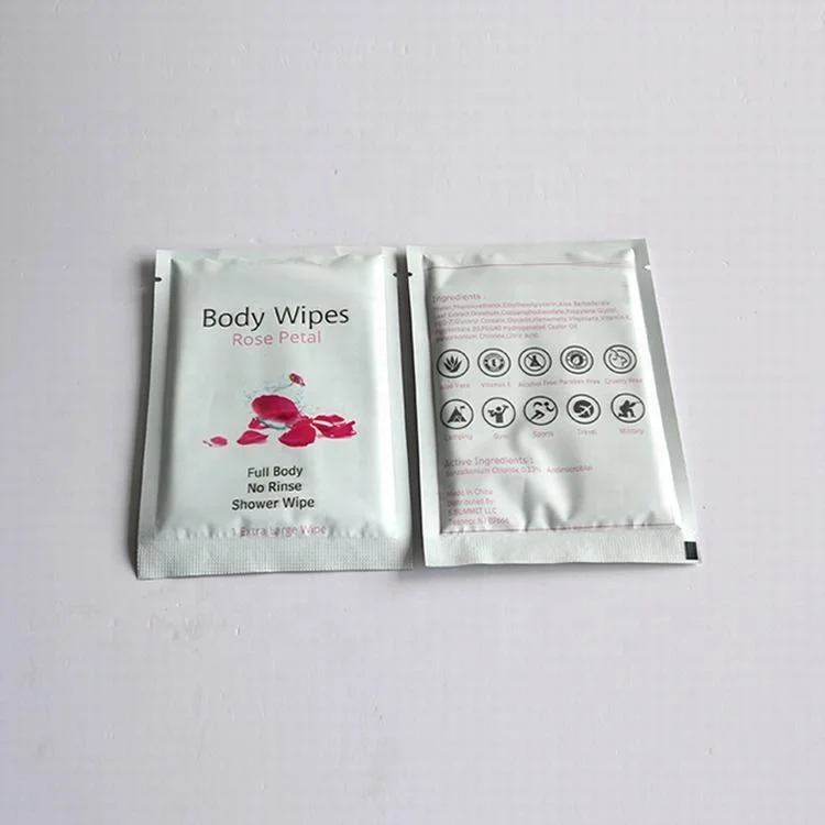 Customised or unscented antibacterial 100% cotton shower wipes the body wipe removes sweat dirt and body odor cleaning