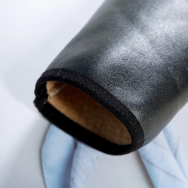 2024 leather socks floor socks for adult women waterproof  with high tube padded warm carpet socks  for men