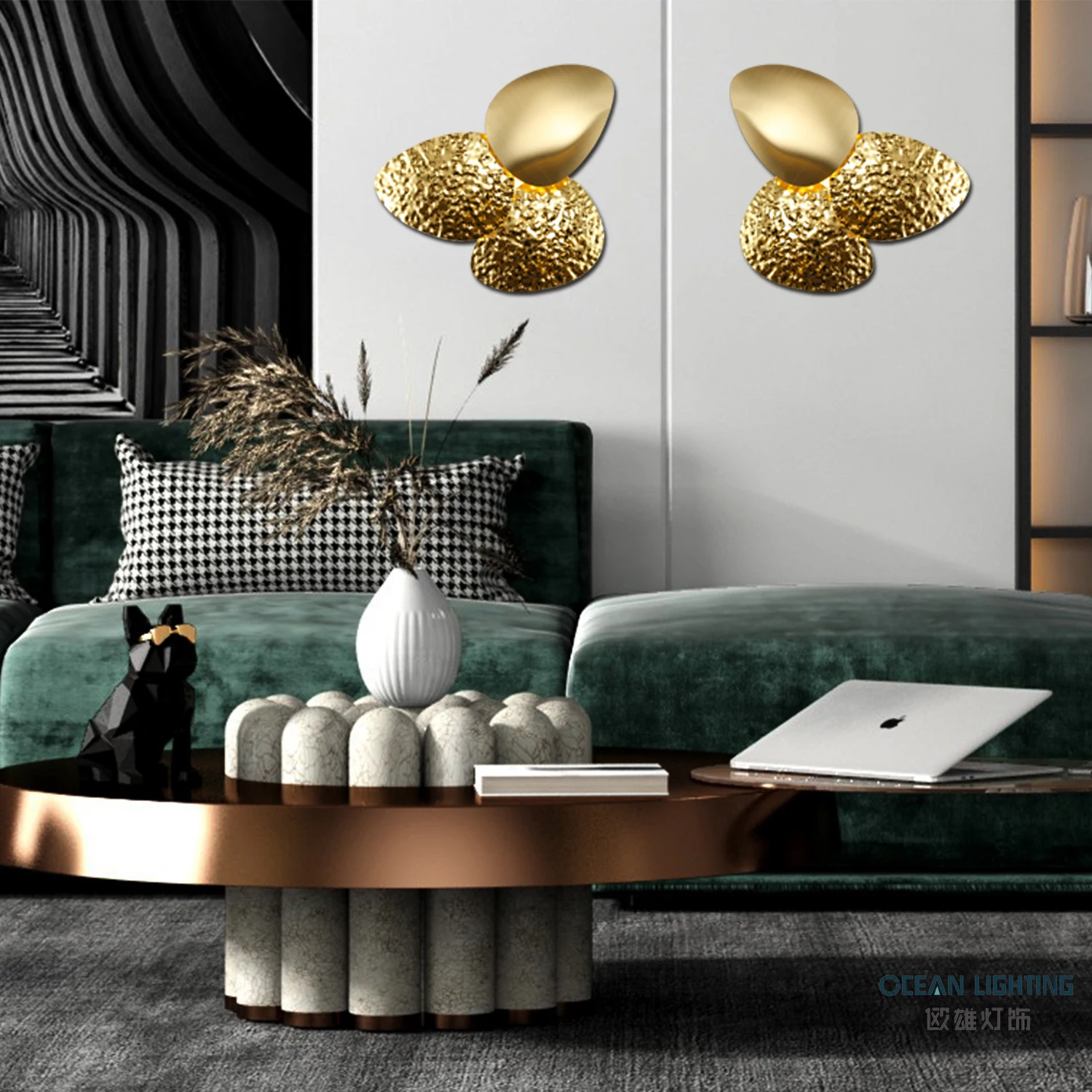 
Nordic Golden Bedroom Corner Interior Wall Lamp Fixture Crytstal Luxury LED Modern Wall Lamp Lighting 