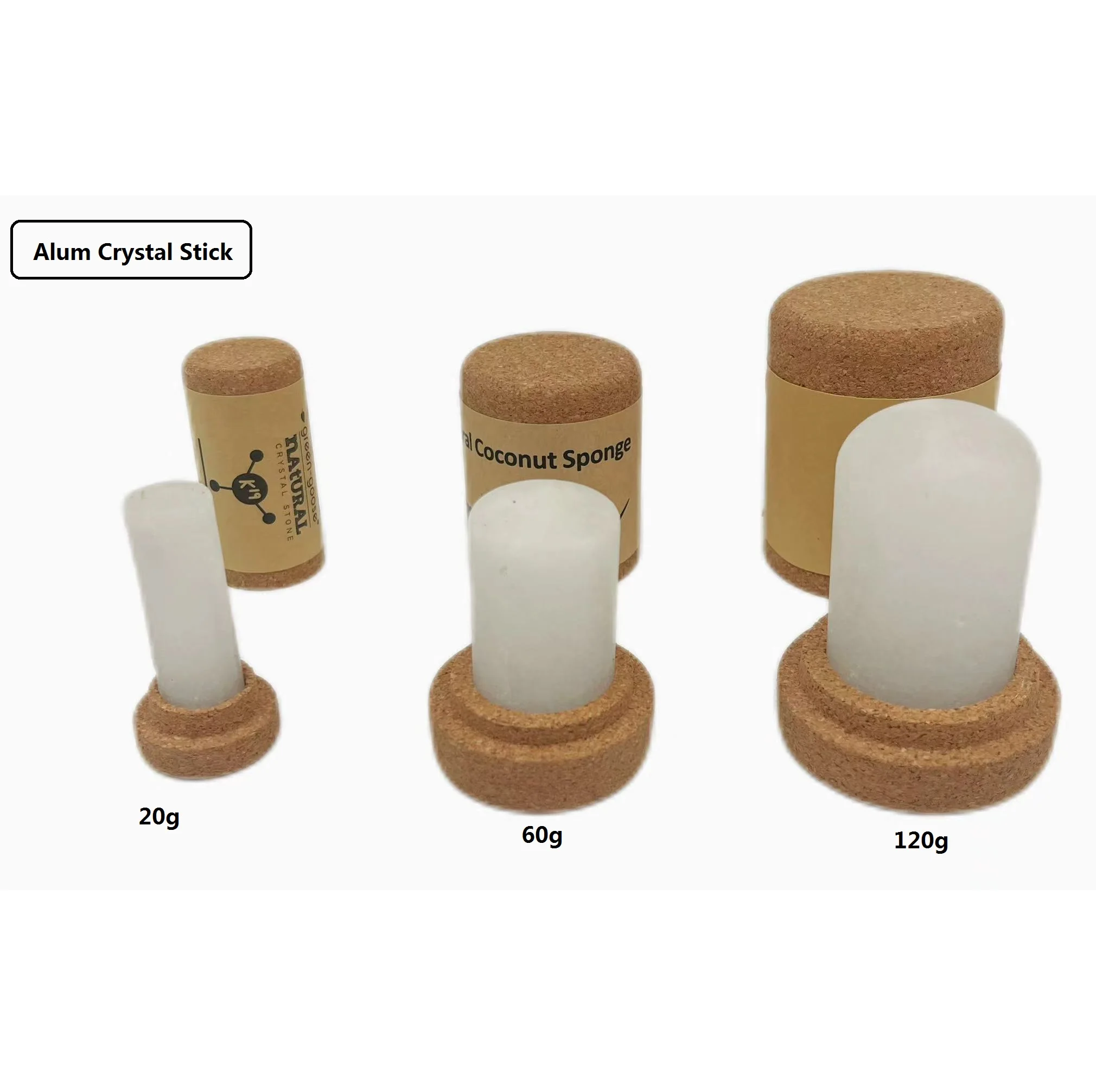 OEM Natural Body Stone Crystal Alum Stick Deodorant 25g 60g 120g