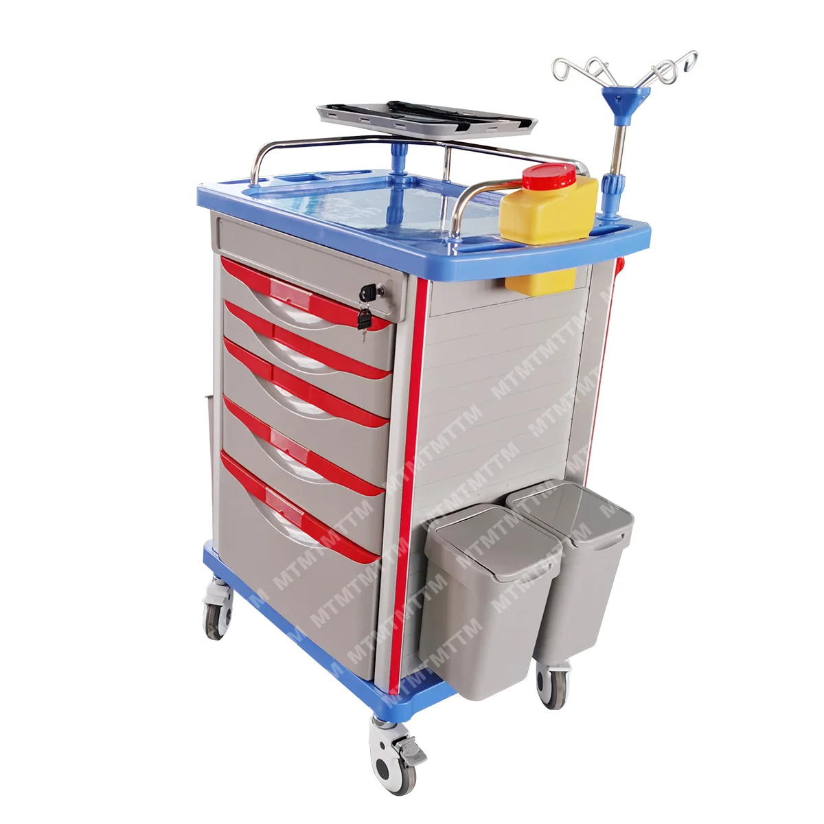 MT Medical Hospital Furniture ABS Plastic Anesthesia Medical Cart Medical Cart Trolley On Sale