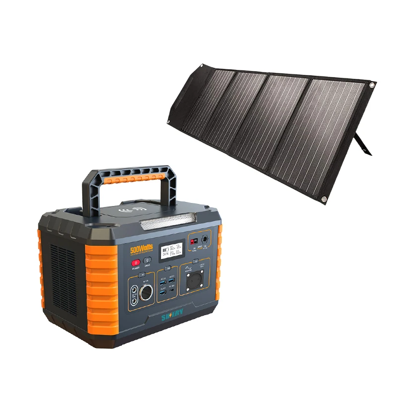 Portable Power Station 500w Pure Sine Wave Solar Charming LCD Screen LED Light Outdoor Power Supply Outdoor  Power Station