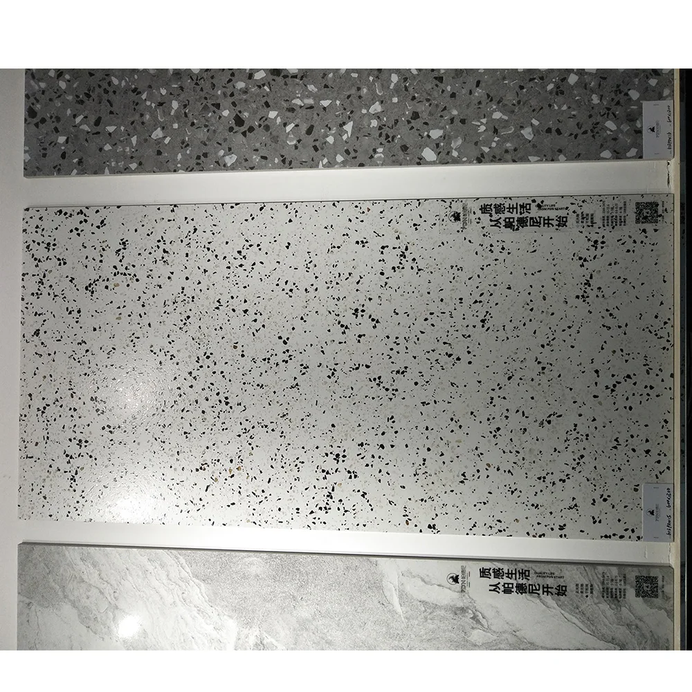 hot sale terrazzo carving effect floor tiles 60x120 glazed 600x1200 rustic outdoor porcelain tiles in dubai