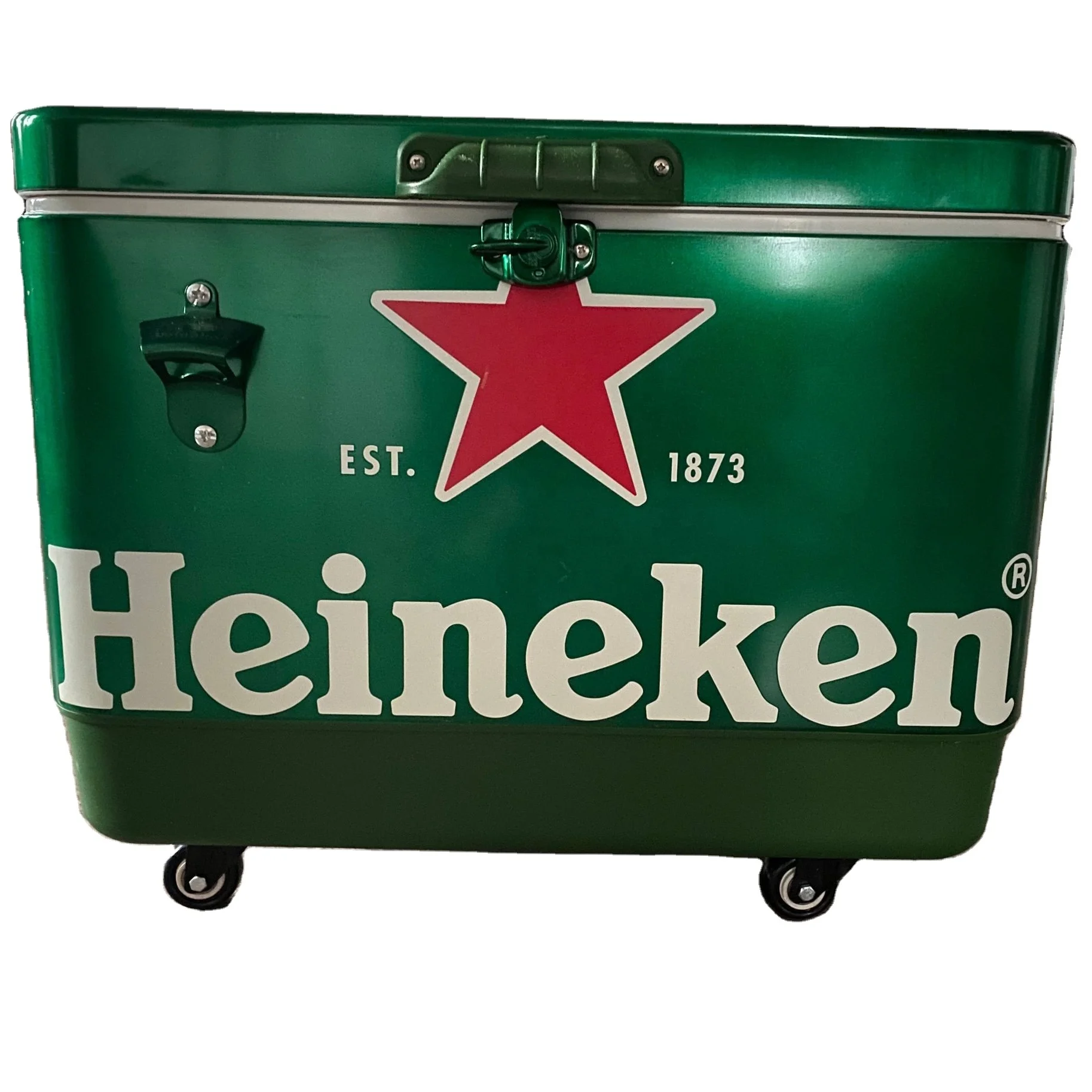 40L Portable cooler box with wheels and Telescoping Handle