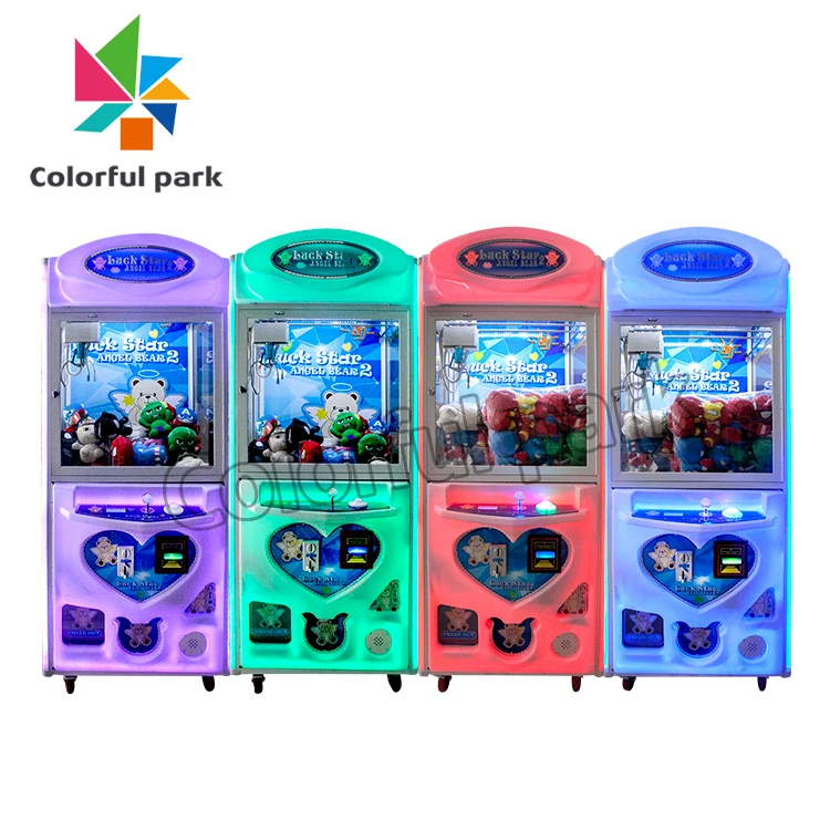  teddy bear vending arcade coin operated claw crane machine lucky star for