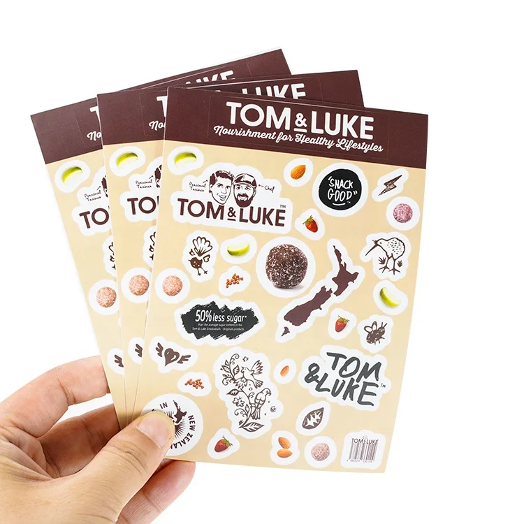 Custom printed premium quality die cut sticker custom die cut stickers matte pack die cut uv waterproof custom logo sticker