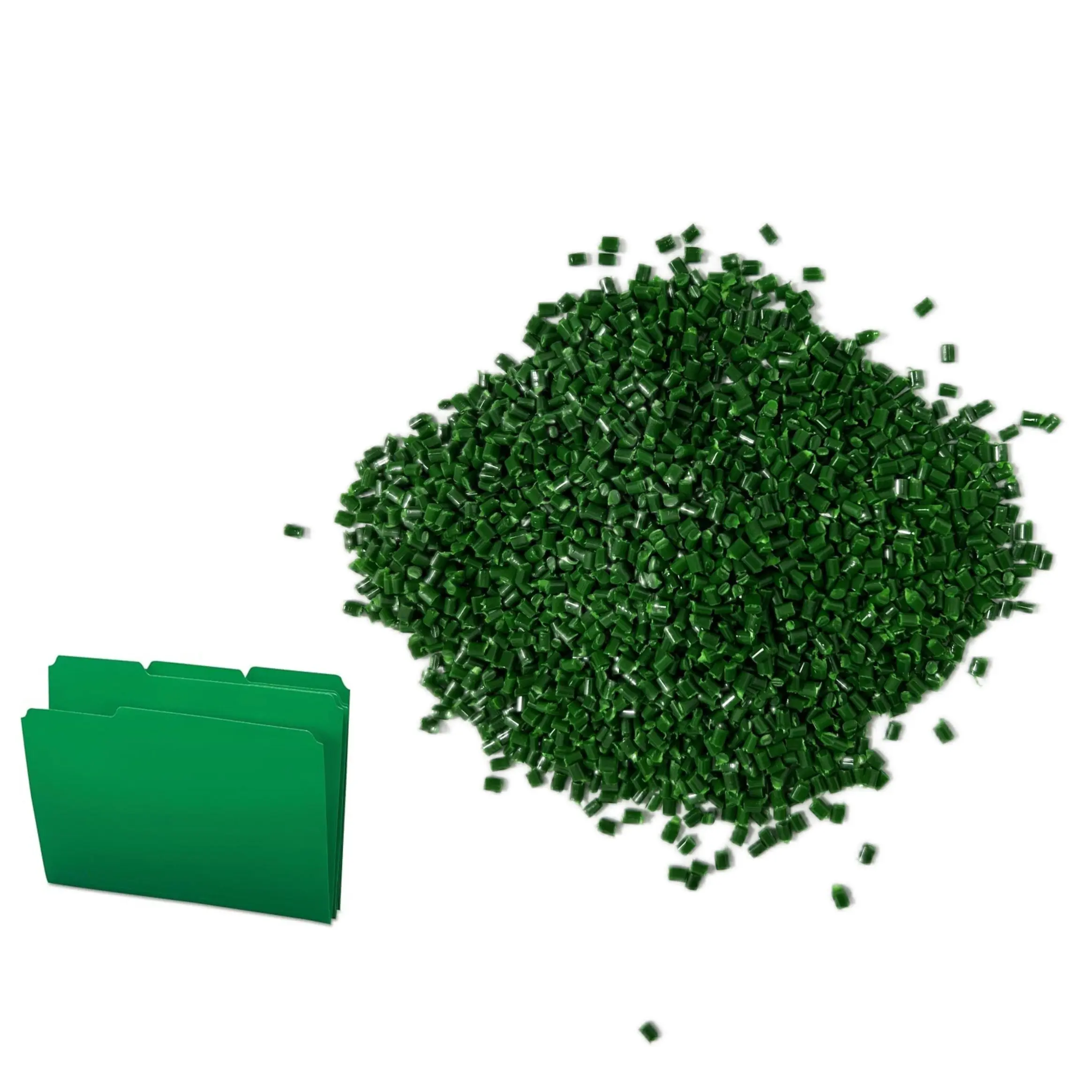 Belief Manufacturing 2% Addition Ratio Strong Tinting Strength Plastic Cosmetic Pack PE Green Masterbatch