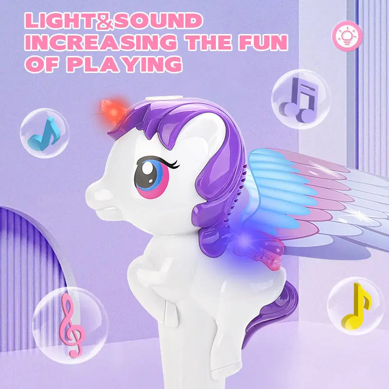 Unicorn Bubble Blower Stick Children Party Soap Water Bubble Wand Stick Machine Bubble Gun For girls and boys