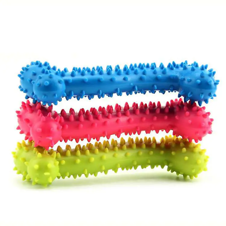 Dog Toy Rubber Pet Bite Molar Tooth Squeak Chew Toys for Large Small Dogs Cat Outdoor Training Supply