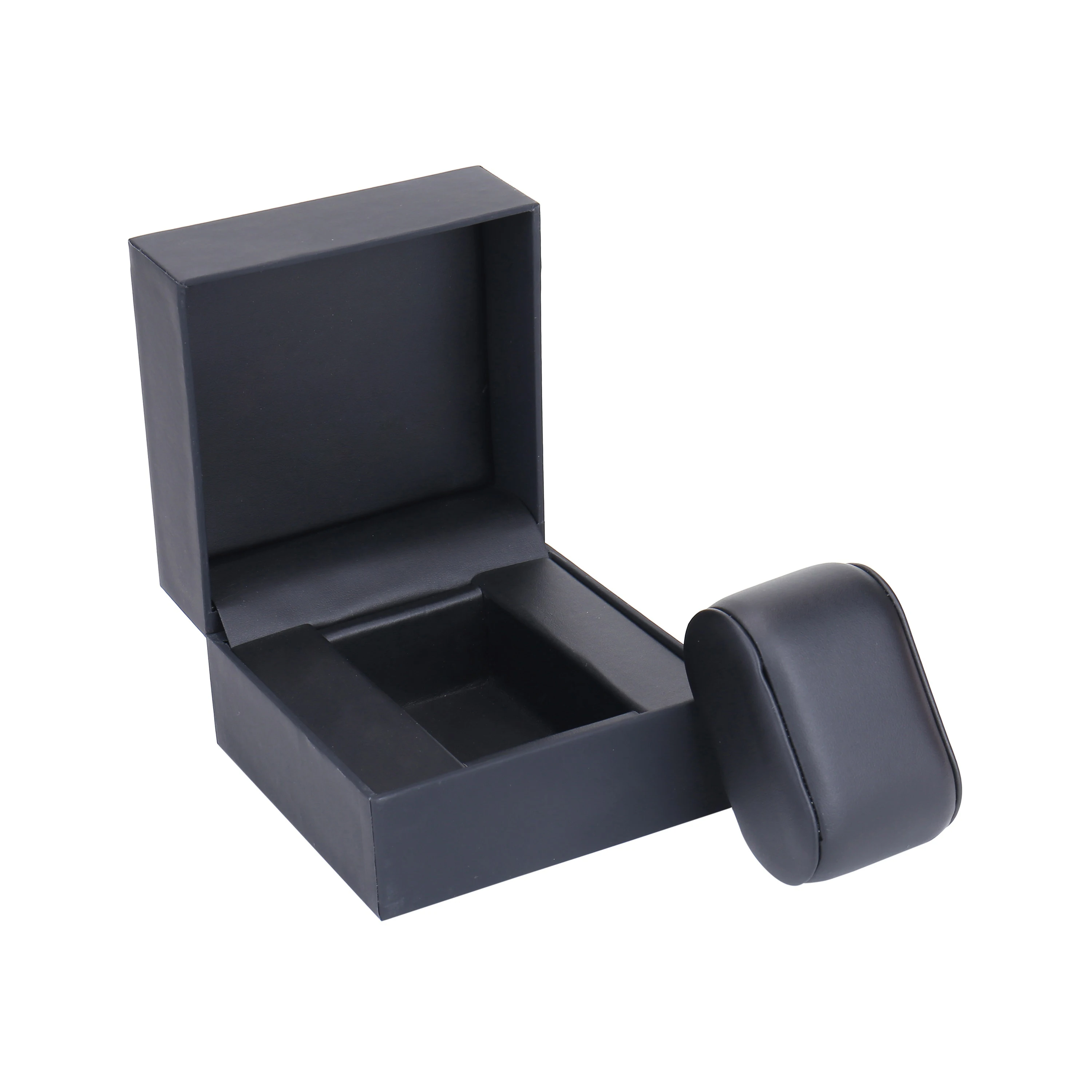Luxury Custom High Quality Packaging Watch Boxes Wholesale PU Leather Black Watch Storage Box
