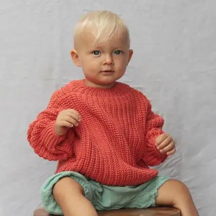 
lyc-4179 Winter Toddler Kids boys Clothes Baby Girl Pullover Cotton Children Knited Solid Long Sleeves Tops Sweater Outwears 