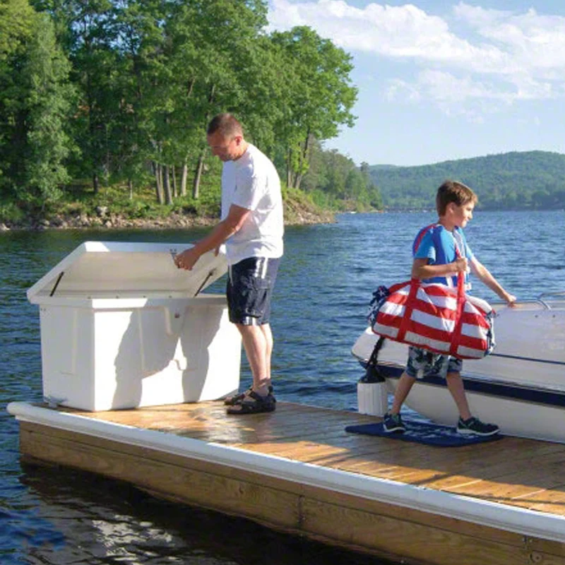 outdoor high quality safety storage box custom frp fiberglass marina accessories boat gear dock box outdoor furniture