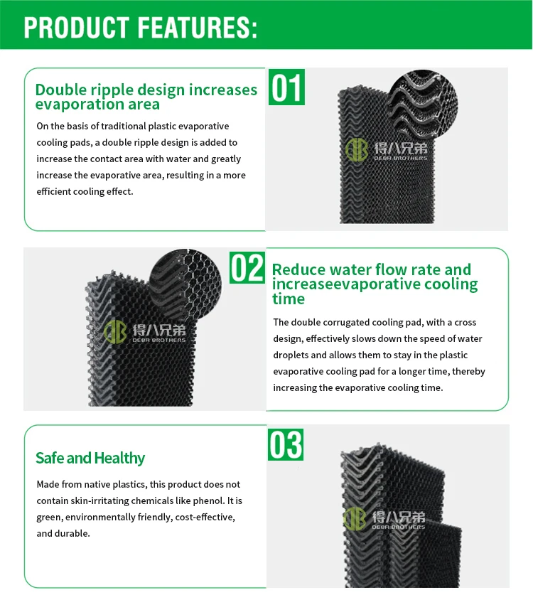 2024 Popular Products Cooling Evaporative Plastic Panel for pig farm  With Wholesale low price