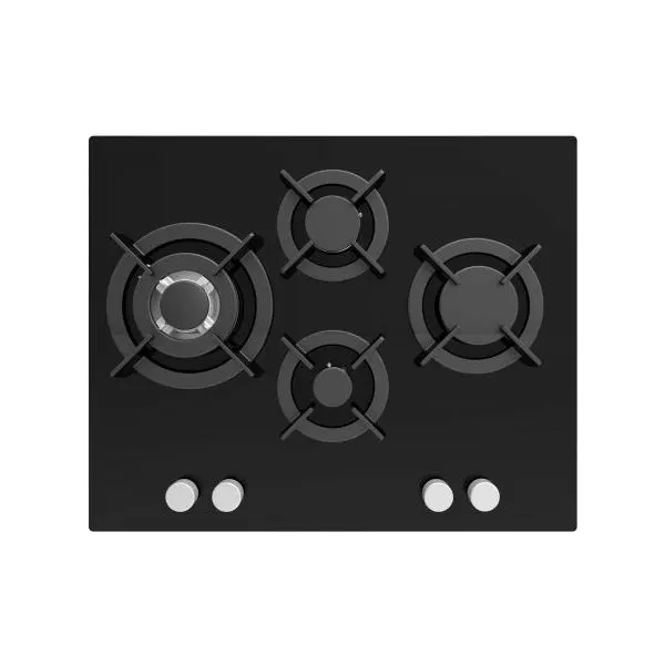 2022 Retro Ramtons Gas Cooker Plaque De Cuisson a Gaz 4 Burner Table Top Gas Cooker Black OEM Cast Iron Tempered Glass 00 Std.