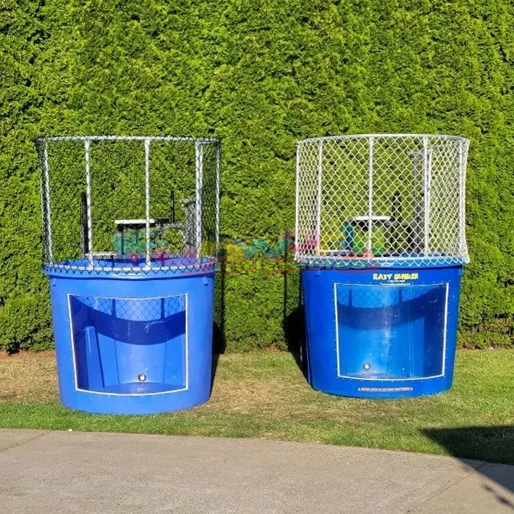 Popular backyard dunking machine inflatable dunk tank interactive kids adults jeux gonflables